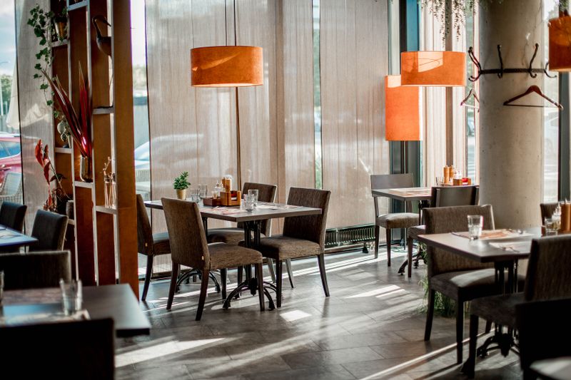 Cozy and inviting dining ambiance inside Dions Albuquerque